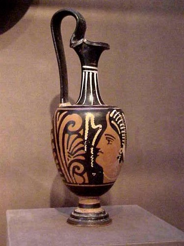 Red-figured Greek Oinochoe 5th century BCE Terracotta