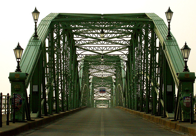 Mária - Valéria Bridge between Esztergom and Sturovo (Párkány)