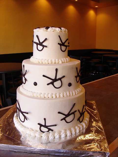 Western themed wedding cake 3tiered wedding cake with couple's family 