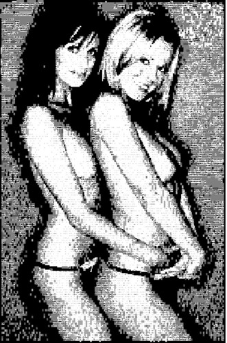  of four ASCII versions of the prestigious The Sun Newspaper page 3 girls 