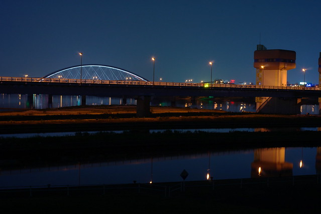 Night view of Nagara bridge