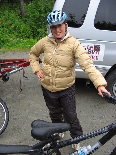 Does my helmet, poofy jacket, and rain pants over my jeans make me look like a dork?