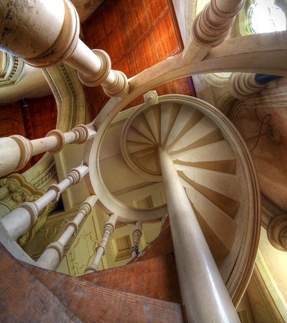 Organ staircase Saint Mary's Studley Royal, Yorkshire UK