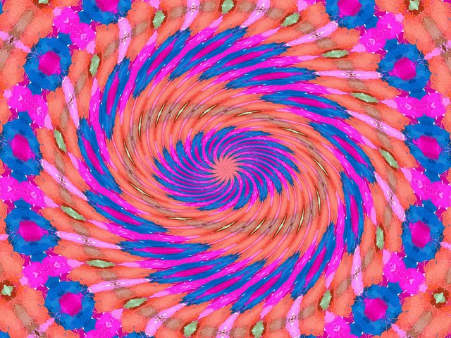Psychedelic Mandala Spiral