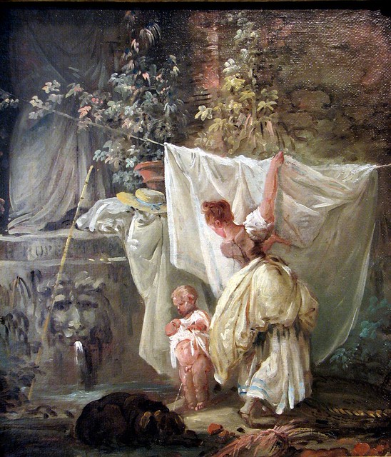 Hubert Robert, The laundress and her child