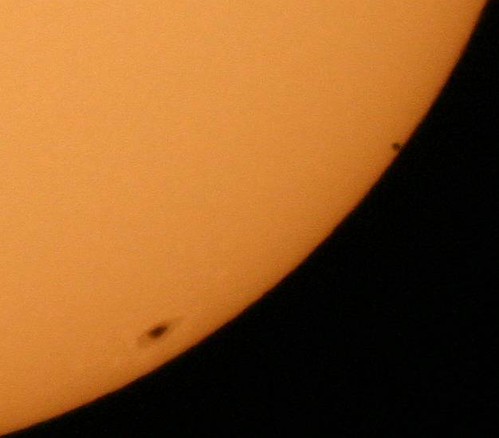 Mercury in second transit contact, is entirely inside the Sun, moving further inward