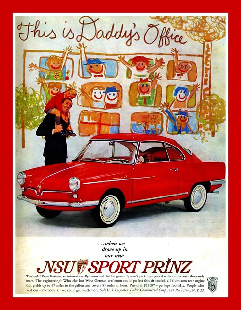 NSU Sport Prinz Ad Scan from April 1960 Sports Cars Illustrated