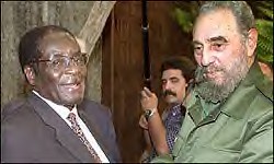 Robert Mugabe of Zimbabwe and Fidel Castro of Cuba. The two nations have a long record of solidarity and mutual cooperation. by Pan-African News Wire File Photos