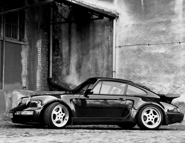 Porsche 911 Turbo in Braunschweig Germany Old Warehouse in the Harbour