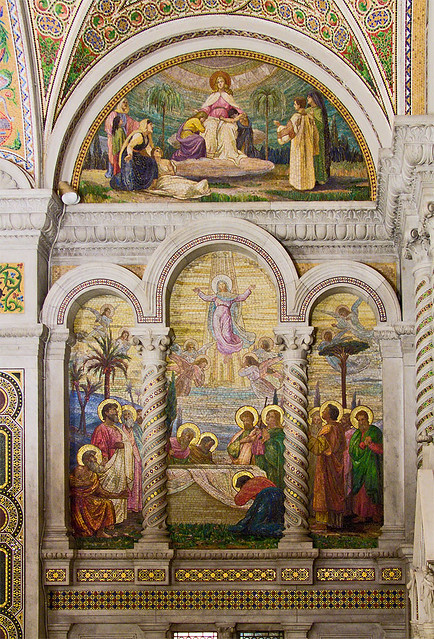 Cathedral Basilica of Saint Louis, in Saint Louis, Missouri - Our Lady's Chapel - wall mosaic 2.jpg
