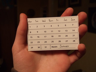 Calendar Card - January