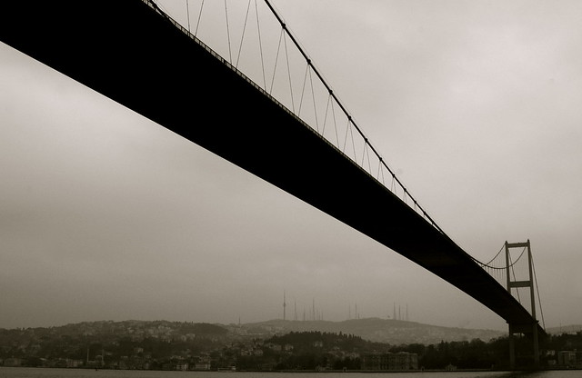 Bridge across the Bosphorus / Istanbul, Turkey.