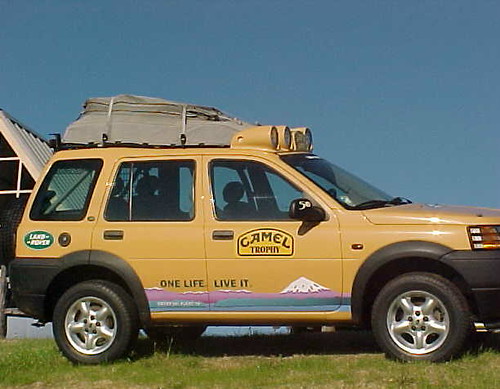 Land Rover Camel Trophy This Land Rover was parked on a bank at such a
