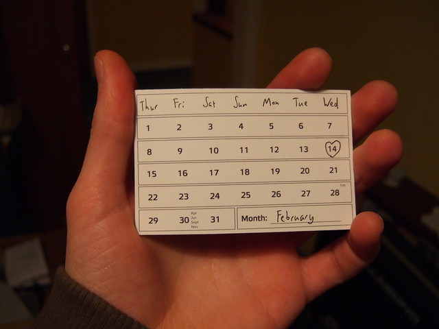 Calendar Card - February