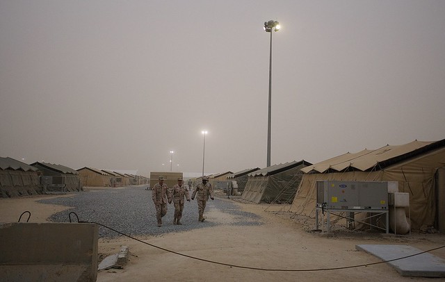 sandstorm in camp ali al salem