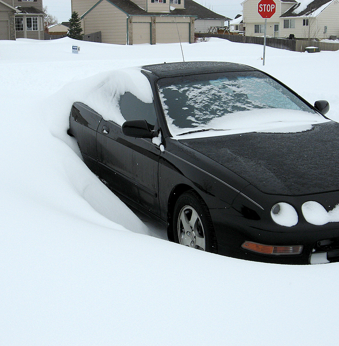 car in snowdrift