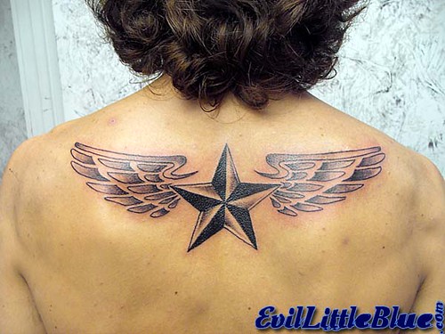 Winged Nautical Star The wings had a special meaning for him for something 