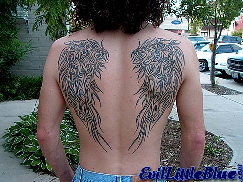TRIBAL ANGEL WINGS Tattoo by Miss Blue Infinite Art'30 Secor Ave