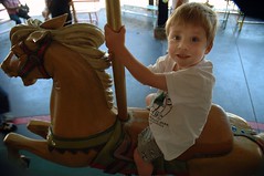 Nicky on the Tilden Park Carousel