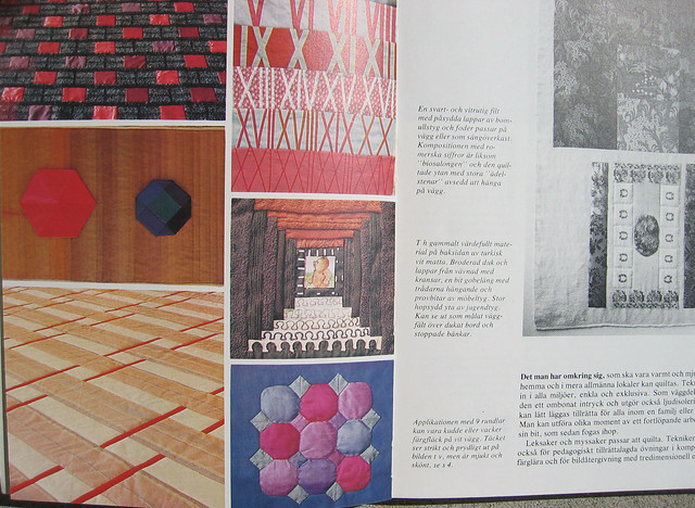 Quilting - bookspread from a book by Elise Svennås, on iHanna's blog