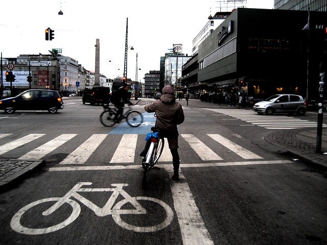 Bicycle Intersection in Copenhagen