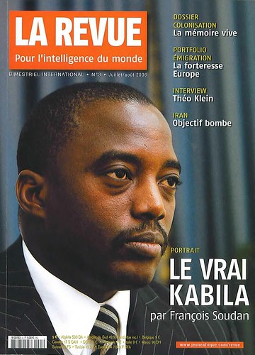 President Joseph Kabila on cover that reads "La Revue". The Democratic Republic of Congo held national elections in early December 2011. The central African state is a large repository of strategic minerals. by Pan-African News Wire File Photos