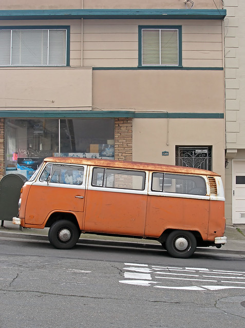 Street Parking Orange VW Bus Part of my street parking set not meant to 