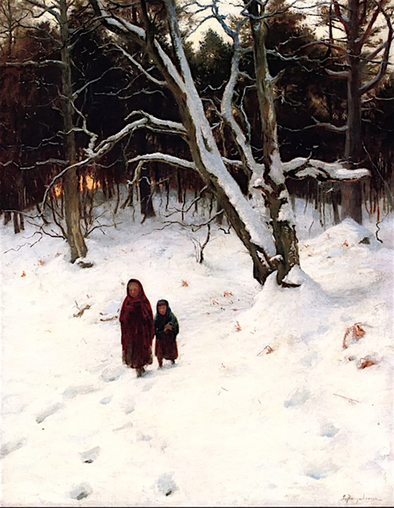 A Walk in the Snow by Joseph Farquharson