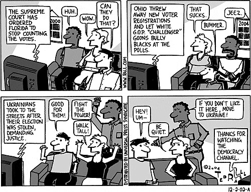 Ted Rall editorial cartoon, 12/2/2004