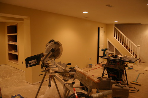 basement remodel in progress