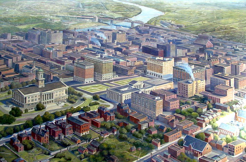 Nashville in the 1940's painting replica