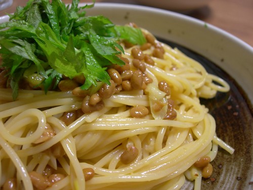 Fermented soybeans pasta
