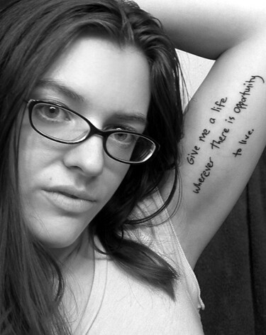 Text Tattoo What better way to open a photography account than with a 