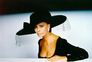 Sophia Loren portant une voilette