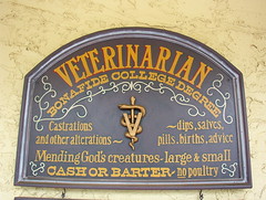 Veterinarian sign