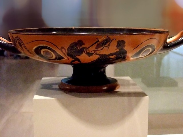 Kylix Black Figure Eye Cup Attic Greece 520-510 BCE Ceramic (1)