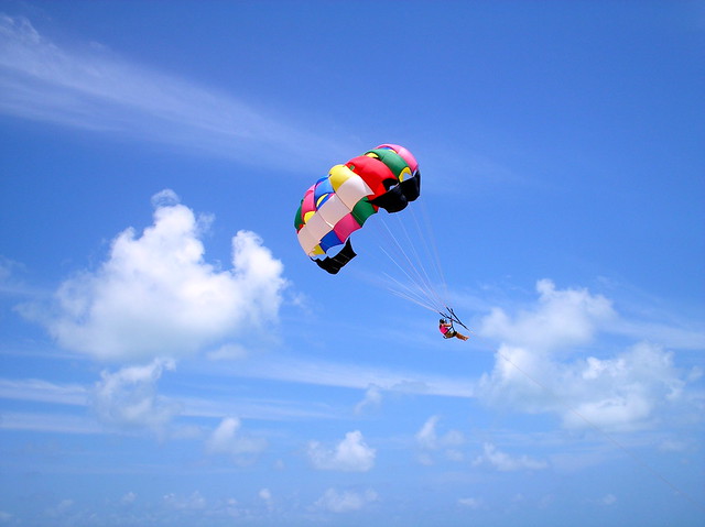 parachuting, extreme, sport, sky