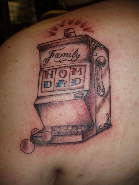 Family Slot Machine Tattoo by