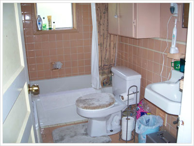 The before picture of the bathroom