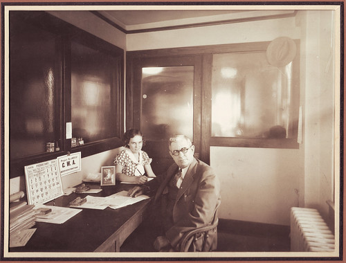 vintage interior, boss and secretary, 1934