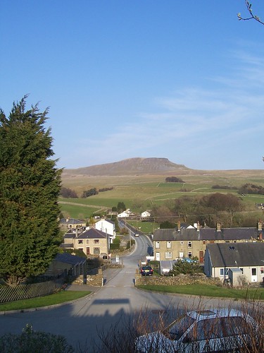View of Pen-y-ghent from Horton-in-Ribblesdale railway station