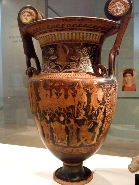 Volute Krater Greek South Italy Apulia 4th century BCE Attributed to the Underworld Painter Ceramic (2)