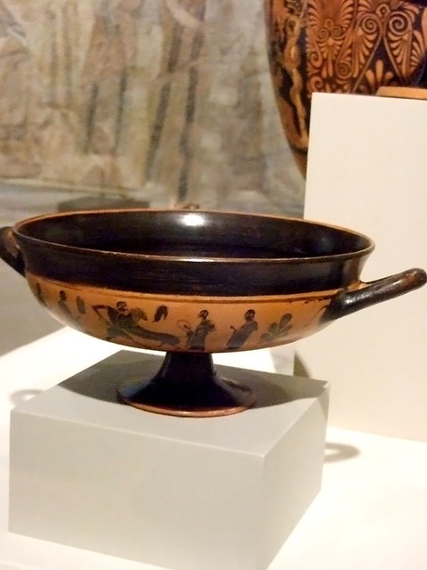 Kylix with Herakles and the Nemean Lion Greek Attic Black-Figure Siana Cup 550-530 BCE Ceramic