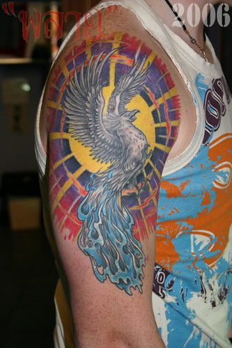 Tattoo by Plai's tattoo phoenix freehands 20056
