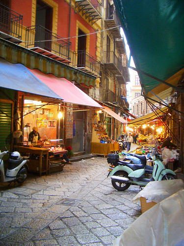 A market street in Palermo, Sicily