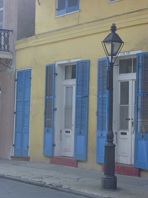 Blue shutters, yellow house. | Flickr - Photo Sharing!