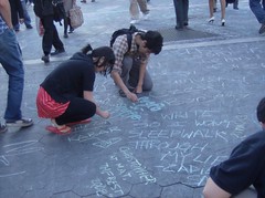 chalk on Union Square 5/4/7
