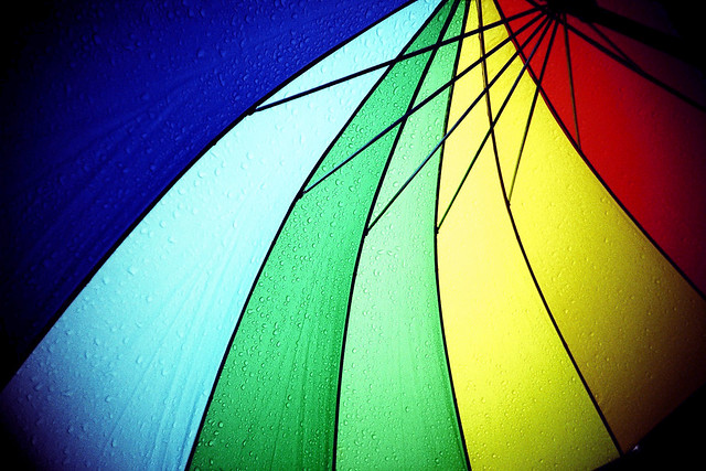rainbow umbrella by lomokev