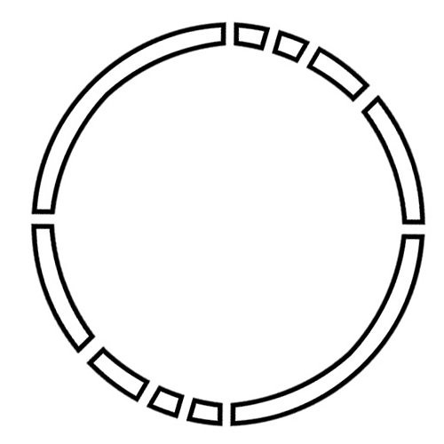 Tattoo Design 1 Simple Broken Circle Not symmetrical but rotational