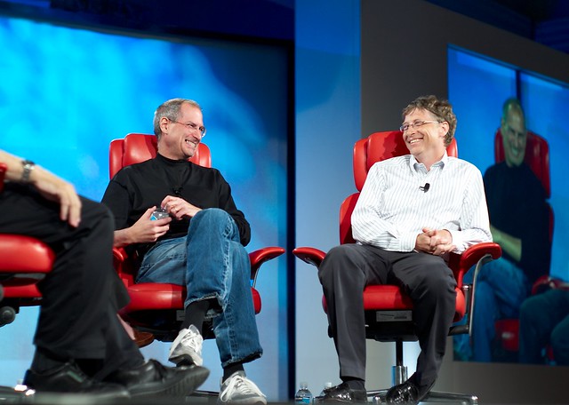 Steve Jobs and Bill Gates - 無料写真検索fotoq